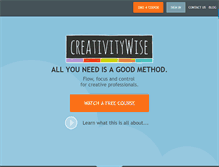 Tablet Screenshot of creativitywise.com